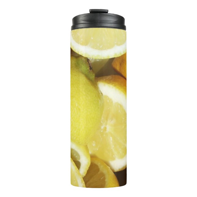 Lemons Yellow Thermal Tumbler (Front)