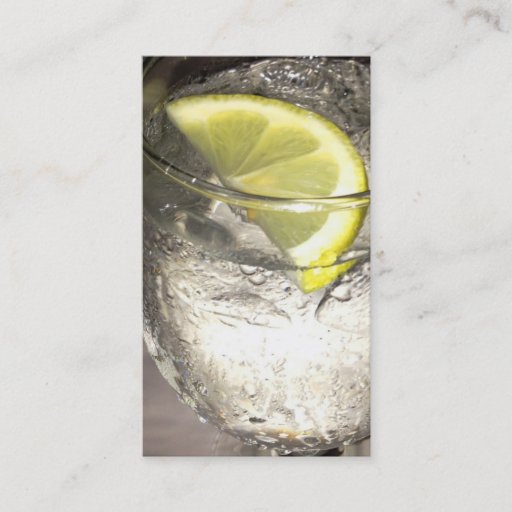 Customizable Lemonwater - foodservice business card - Olive