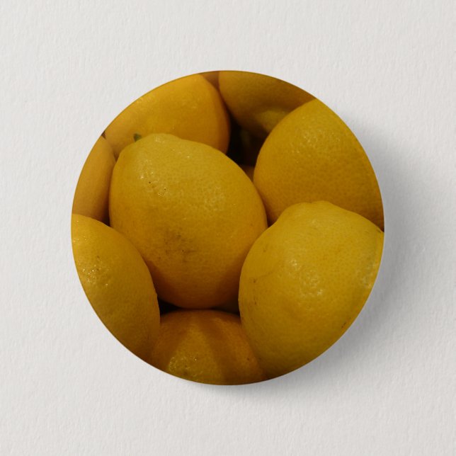 Lemony Lemons Pinback Button (Front)
