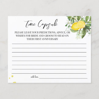 Lemony Time Capsule wedding anniversary card Flyer