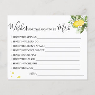 Lemony Wishes for the Soon to be Mrs card Flyer