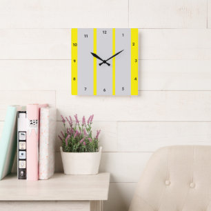 LemonYellowmetal Acrylic Wall Clock