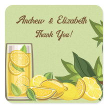 Lemoon Summer Thank You Party Sticker