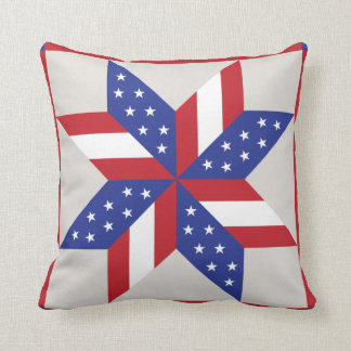 LeMoyne Star {Flag} Throw Pillow | Barn Quilt