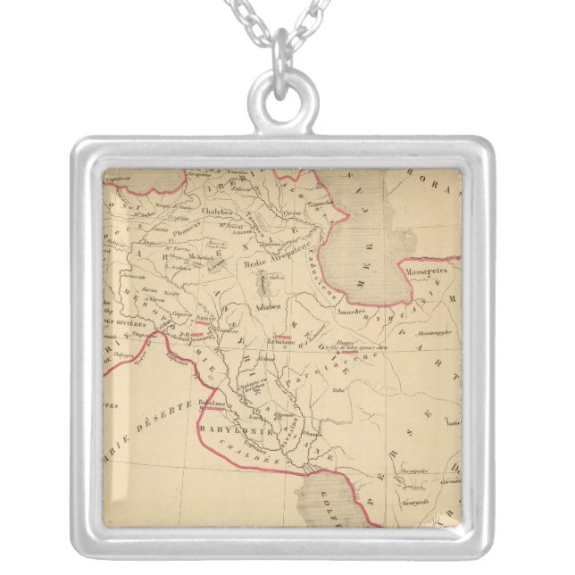 L'Empire des Perses Silver Plated Necklace (Front)