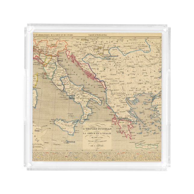 L'Empire Ottoman, la Grece et l'Italie Acrylic Tray (Front)