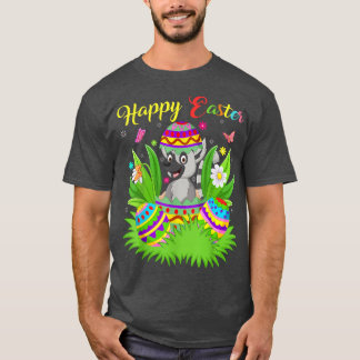 Lemur Animal Lover Floral Easter Egg Funny Lemur E T-Shirt
