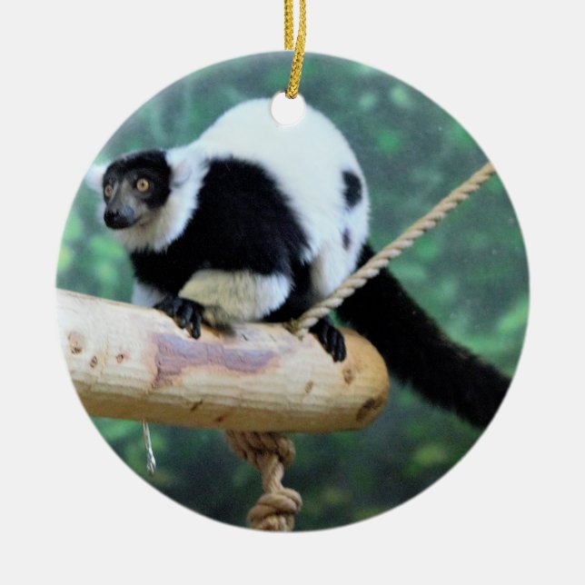Lemur Ceramic Ornament (Front)