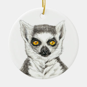 Lemur Ceramic Ornament