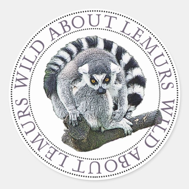 Lemur Classic Round Sticker (Front)