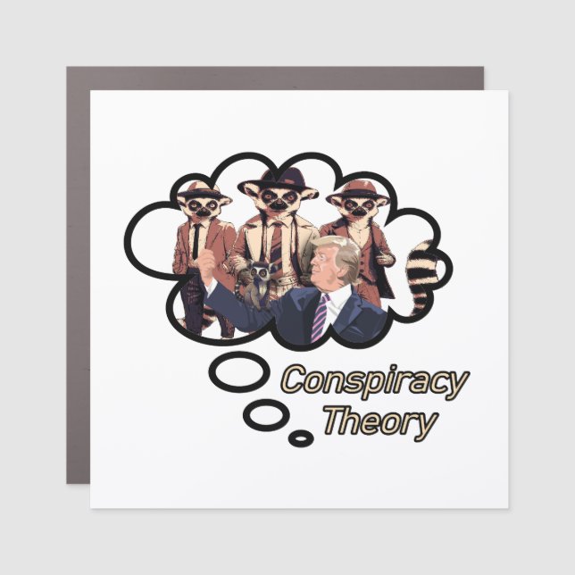 Lemur Conspiracy Theory Car Magnet (Front)
