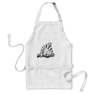 Lemur drawing adult apron