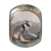 Lemur in Madagascar Glass Jar (Top)
