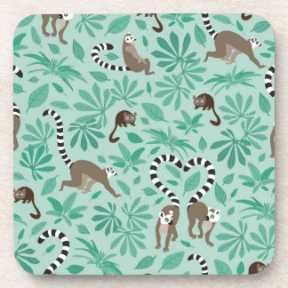 Lemur love mint leaves beverage coaster