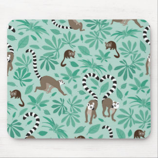 Lemur love mint leaves mouse pad