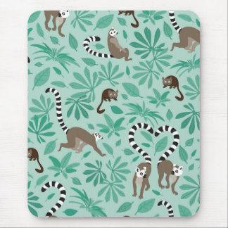 Lemur love mint leaves mouse pad