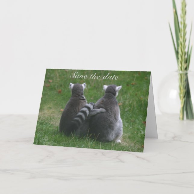 Lemur love,! .. Save the date Announcement (Front)