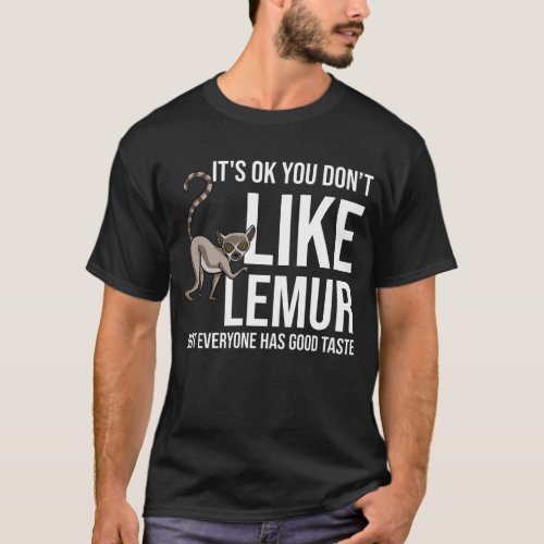 Lemur Madagascar Gift Funny Monkey Animal Tail T_Shirt