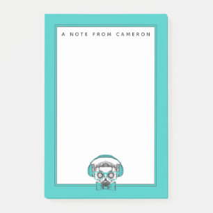 Lemur Music Lover Add Your Name Post-it Notes