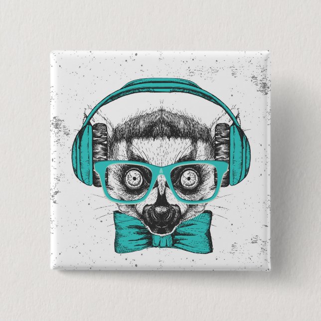Lemur | Music Lover Button (Front)