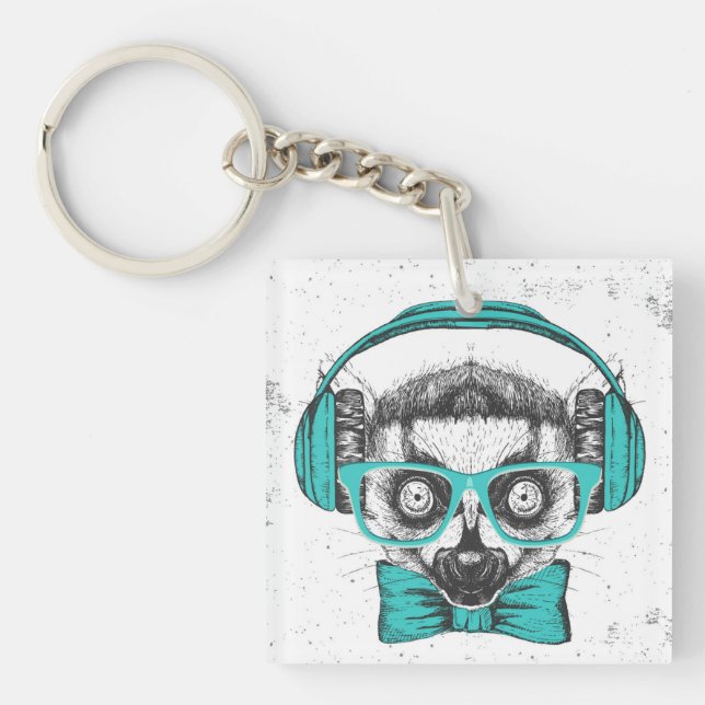 Lemur | Music Lover Keychain (Front)