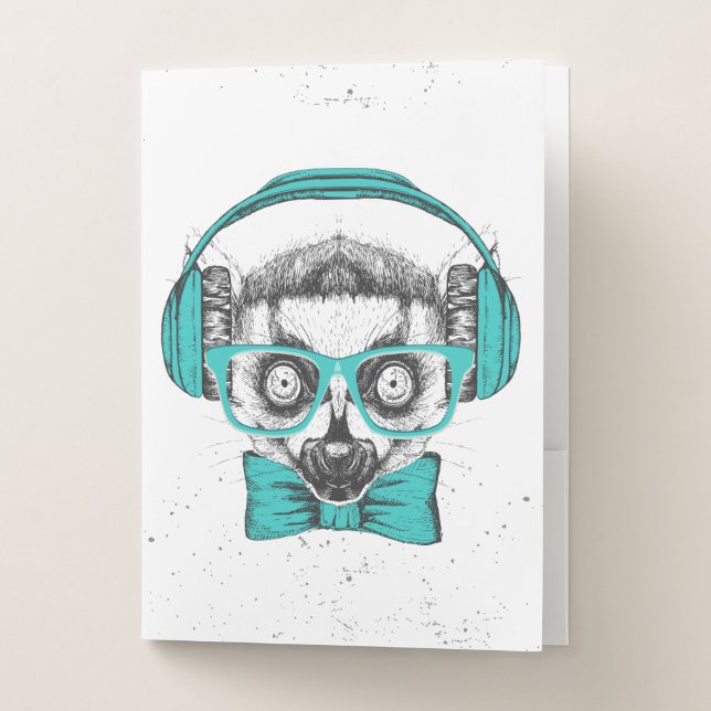 Lemur | Music Lover Pocket Folder (Front)