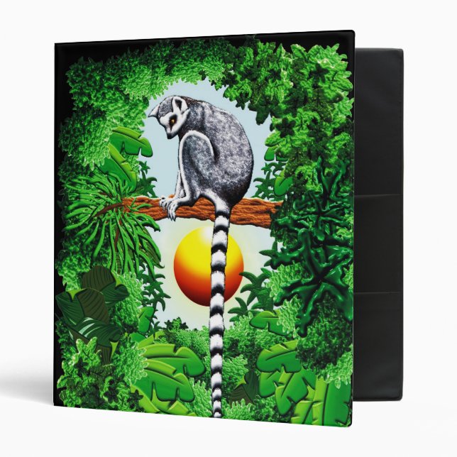 Lemur of Madagascar 3 Ring Binder (Front/Inside)