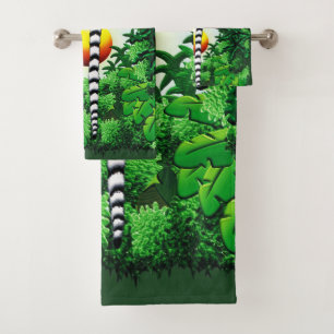 Lemur of Madagascar Bath Towel Set