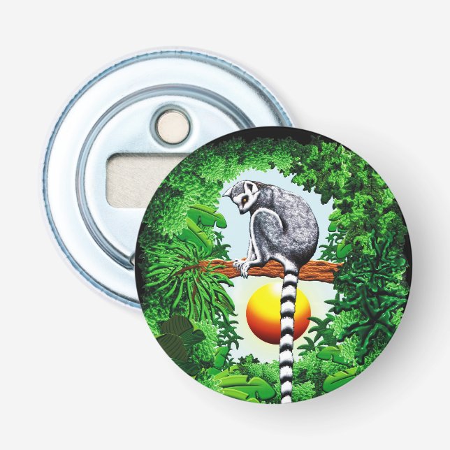 Lemur of Madagascar Bottle Opener (Front)