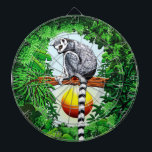 Lemur of Madagascar Dart Board<br><div class="desc">Lemur of Madagascar in the Jungle - Original Hand Drawing . Lemurs are primates endemic to the island of Madagascar. The word lemur derives from the word lemures (ghosts or spirits) from Roman mythology. Vector Illustration Copyright BluedarkArt.</div>