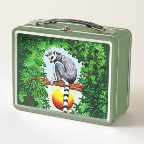 Lemur of Madagascar Metal Lunch Box