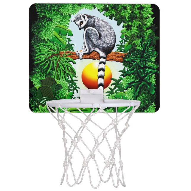 Lemur of Madagascar Mini Basketball Hoop (Front)
