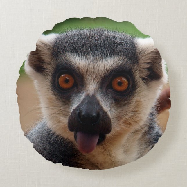 Lemur Round Pillow (Front)