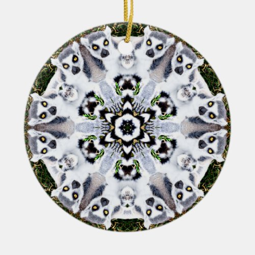 Lemur Snowflake Ornament