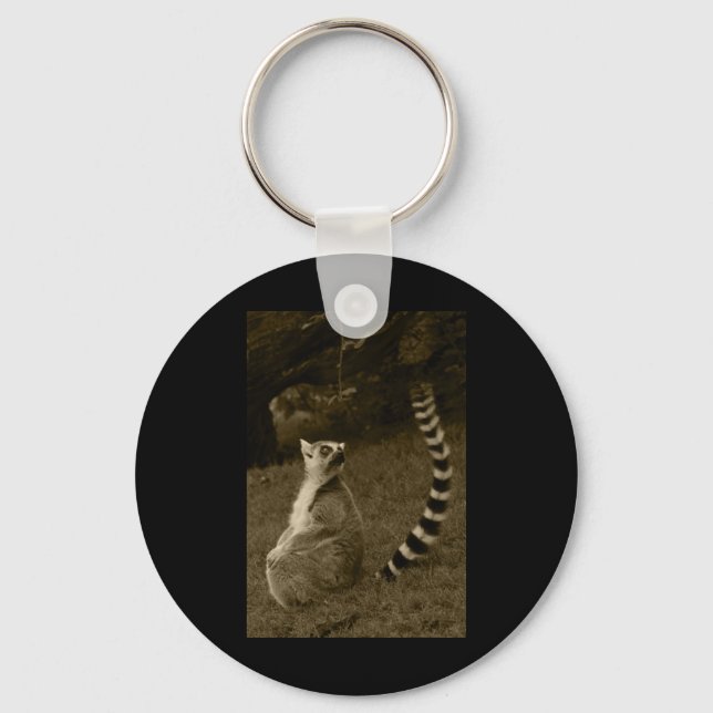 Lemur Tail Valencia Tint Vertical Sticker  Keychain (Front)