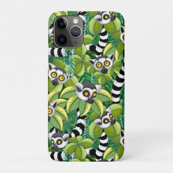 Lemurs Of Madagascar In Exotic Jungle Iphone 11 Pro Case by Bluedarkat at Zazzle