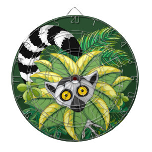 Lemurs of Madagascar in Exotic Jungle Dart Board