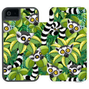 Lemurs of Madagascar in Exotic Jungle iPhone SE/5/5s Wallet Case
