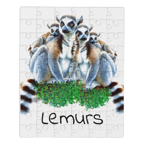 Lemurs Wildlife Animal Jigsaw Puzzle