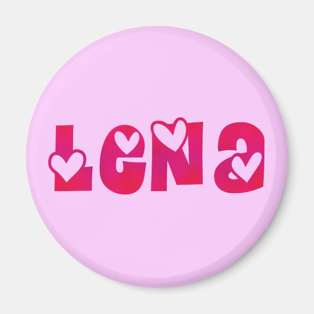 Lena in Hearts Magnet (Front)