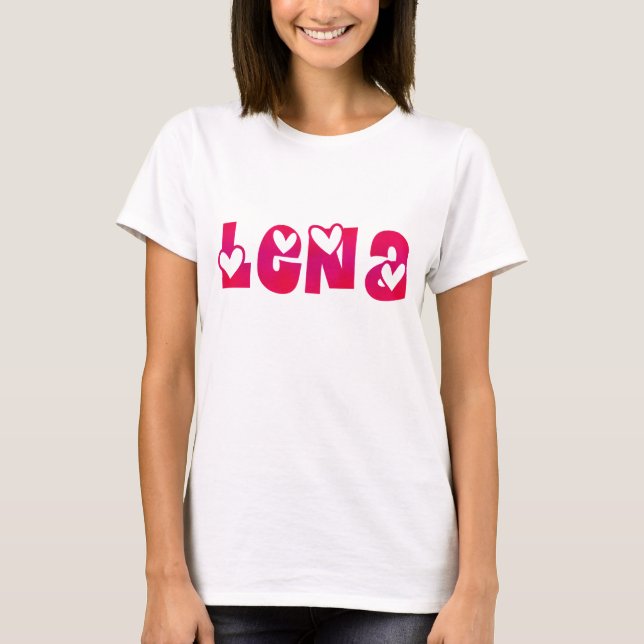 Lena in Hearts T-Shirt (Front)