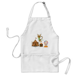 Lena leopard trapeze artist adult apron