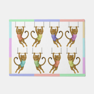 Lena leopard trapeze artist doormat