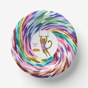 Lena leopard trapeze artist paper bowls