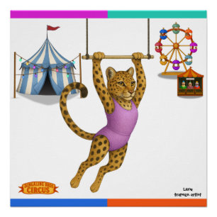 Lena Leopard, trapeze artist Poster