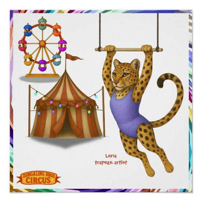 Lena leopard trapeze artist poster (Front)