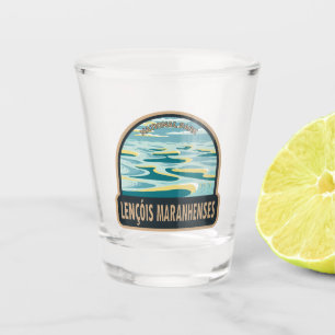 Lencois Maranhenses National Park Brazil Vintage Shot Glass