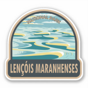 Lencois Maranhenses National Park Brazil Vintage Sticker