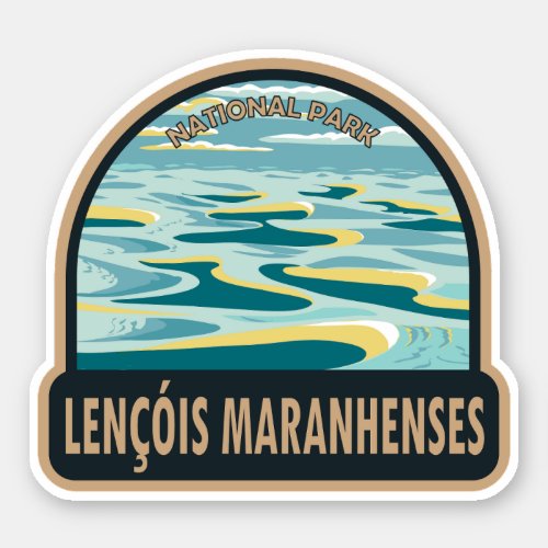 Lencois Maranhenses National Park Brazil Vintage Sticker