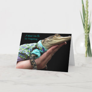 Lend A Hand Alligator Greeting Card